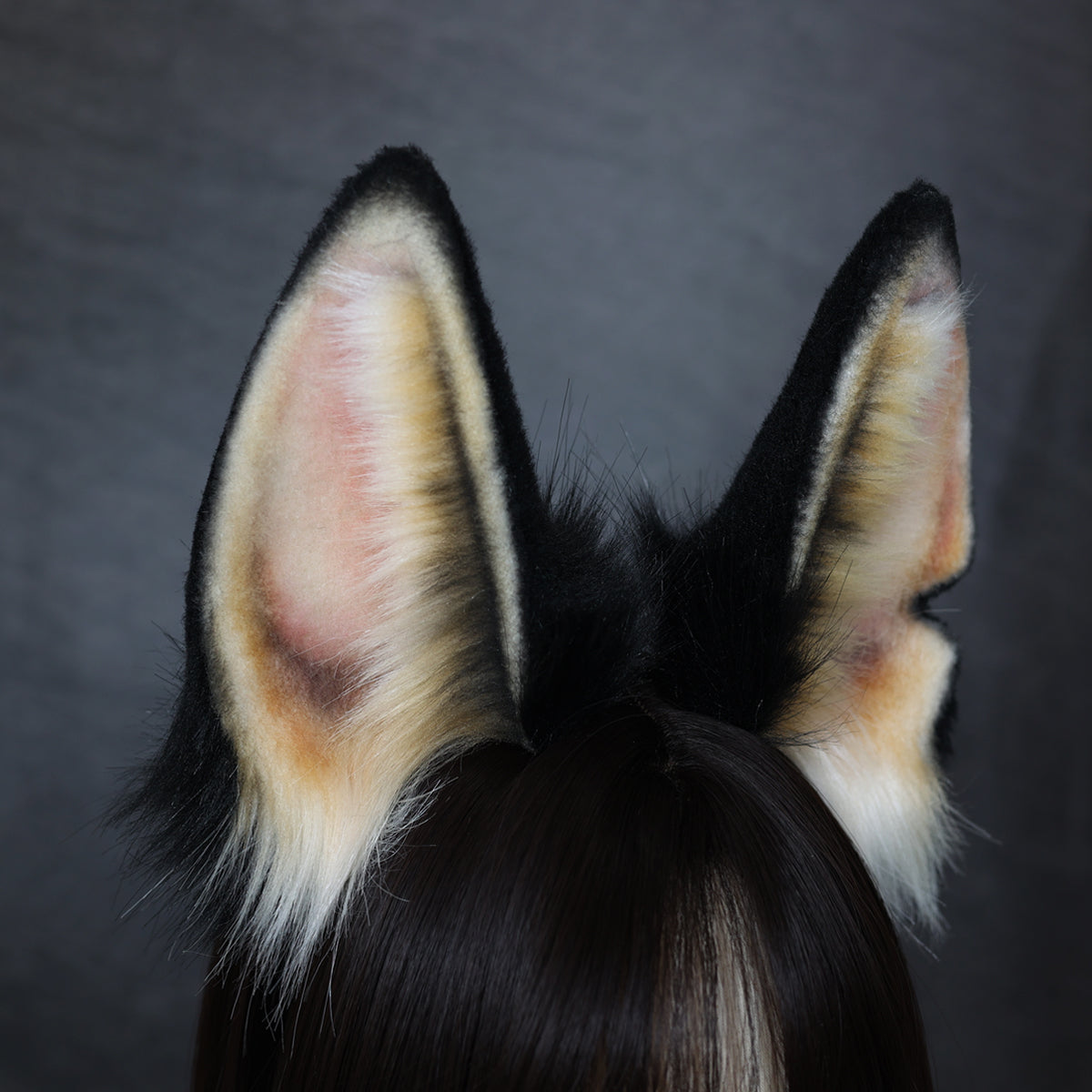 Black Rabbit Poseable Ears Headband